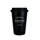 Reusable Stainless Steel Coffee Mug Tea Cup Wheat Straw Protable Travel Cup with Silicone Cup Lid Large Capacity Milk Coffe Mug