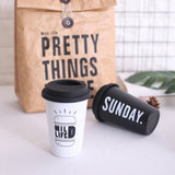 Soffe Stainless Steel Coffee Mug With Cover Large Capacity Portable Travel Necessory Milk Coffe Cup Suitabble For Office