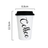 Soffe Stainless Steel Coffee Mug With Cover Large Capacity Portable Travel Necessory Milk Coffe Cup Suitabble For Office