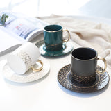 Glass Cup Mug and Saucer Set Nordic Ceramic Cup Stirring Mug Coffe Mug Novelties Creative Mugs All for Kitchen Dishware Teapot