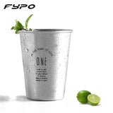 Fypo 304 Stainless Steel Beer Mug Water Cup Cocktail Glass Bar Coffe Milk Mug Drinkware anti-broken Cups Outdoor Portable Cup