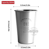 Fypo 304 Stainless Steel Beer Mug Water Cup Cocktail Glass Bar Coffe Milk Mug Drinkware anti-broken Cups Outdoor Portable Cup