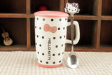Nice Creative Kawaii Cartoon Novelty Hello Kitty Business Gift Mug Cute Summer Cool Drink Milk Coffe Juice water Cup for Girl