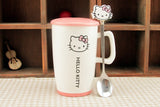 Nice Creative Kawaii Cartoon Novelty Hello Kitty Business Gift Mug Cute Summer Cool Drink Milk Coffe Juice water Cup for Girl